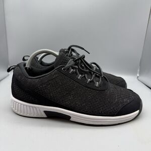 Orthofeet Lava 619 Knit Diabetic Orthopedic Shoes Black Mens US Size 8.5 2E Wide
